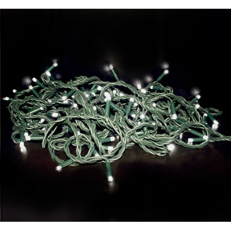 Waterproof Extendable 50Led warm white with green rubber wire L:5m, without power cord