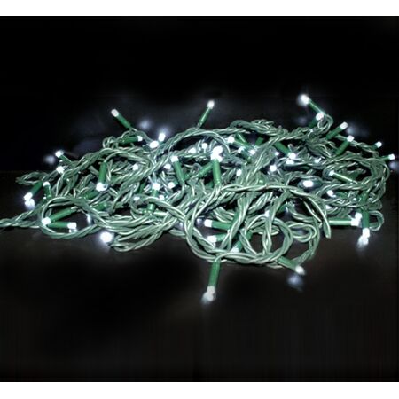 Waterproof Extendable 50Led cool white with green rubber wire L:5m, without power cord