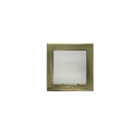 Wall mounted Lighting Fitting Square mini 9734 IP54 9Led 230V antique brass frame cool white