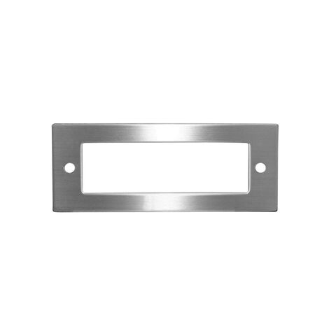Frame Inox for Rectangular recessed lighting fitting 9611 milky plastic