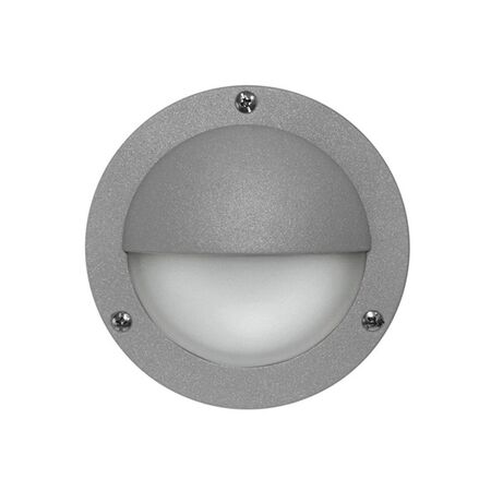 Wall/ceiling Aluminum Round light with shade 9092 IP54 230V 15Led grey body frosted glass cool white