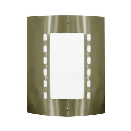 Wall mounted Inox Lighting Fitting rectangular D300x225x90 E27 IP44 antique brass
