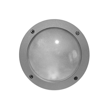 Wall/ceiling Aluminum Round light 9724 IP54 Gx53 230V grey body frosted glass