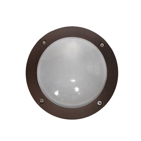 Wall/ceiling Aluminum Round light 9724 IP54 Gx53 230V grained rust body frosted glass