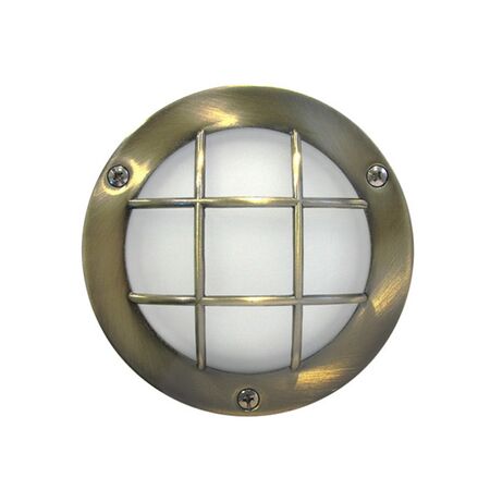 Wall/ceiling Aluminum Round net light 9094 IP54 230V 36Led antique brass body frosted glass cool white