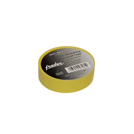 PVC tape flame resistant 0.13x19x20y yellow