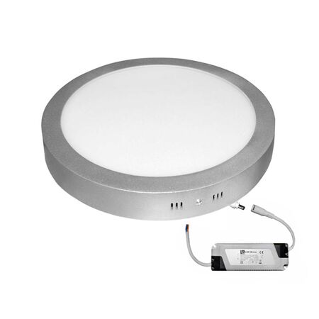 Wall Mounted LED Slim Downlight 25W Round 3000K Silver D300