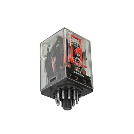 Relay 11pin 2contacts with Led & Button 230V AC