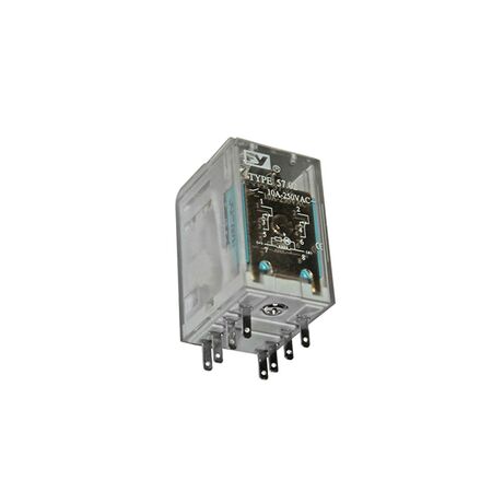 Relay mini 8pin 2contacts with Led & Button 110V DC