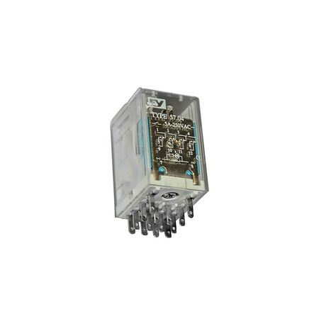 Relay mini 14pin 2contacts with Led & Button 6V DC