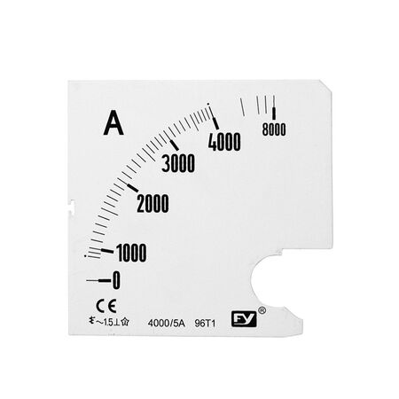Plate for Analog Ammeter 96x96 4000/5A