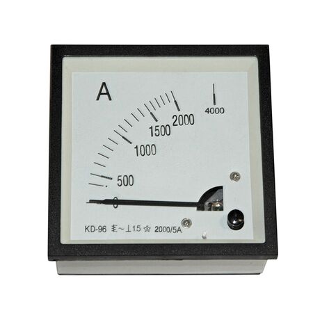 Analog Panel Ammeter 9x96 2000/5A complete