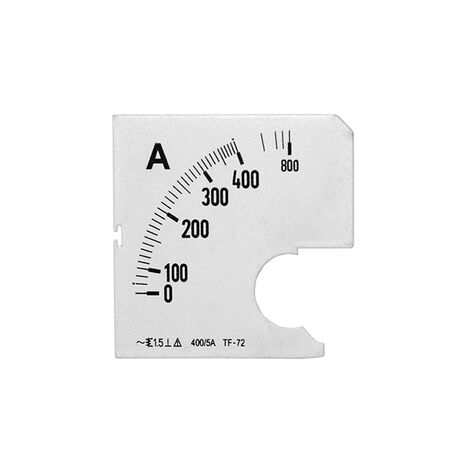 Plate for Analog Ammeter 72x72 400/5A