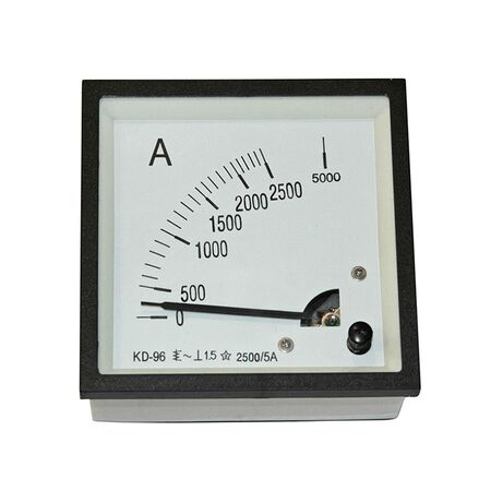 Analog Panel Ammeter 96x96 2500/5A complete