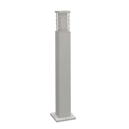 Ground Pillar Aluminum Square with shades with base Lighting Fitting D70mm 7213-650 E27 IP44 grey