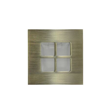 Mini Recessed Spot light Square WL-277 JC checkered frosted glass Antique Brass