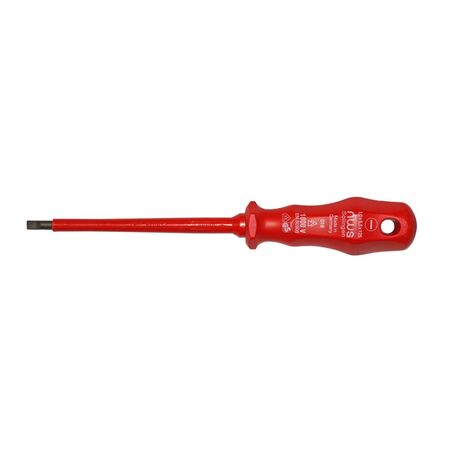 Screwdriver 1000V flathead for slotted screws 1X5.5X125 red