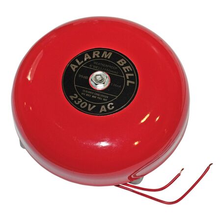 Wallmounted Alarm Bell 150mm 230V red