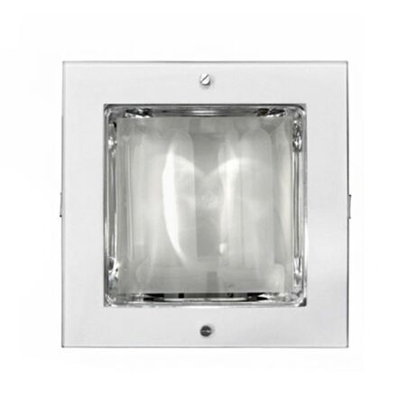 Recessed Ceiling mounted Downlight aluminum square frosted glass E27 2x20W (WL-2377) white