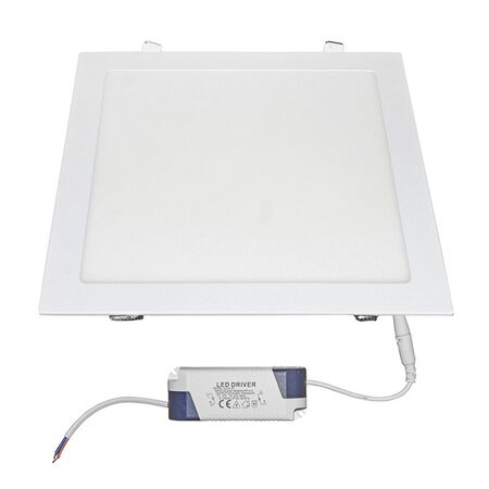 LED ΦΩΤΙΣΤΙΚΑ ΨΕΥΔΟΡΟΦΗΣ ΑΛΟΥΜ.ΤΕΤΡΑΓ. 24W 3000K 120°ΛΕΥΚΟ D295