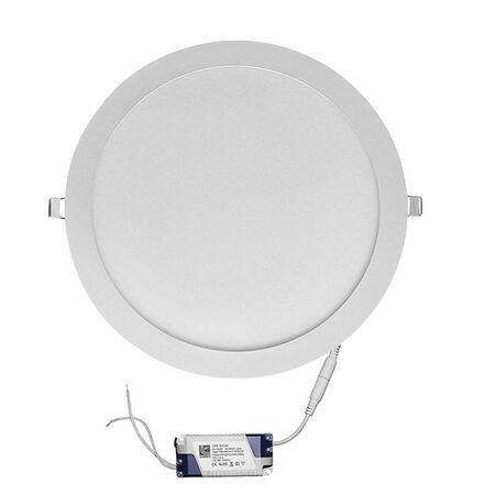 LED ΦΩΤΙΣΤ.ΨΕΥΔΟΡΟΦΗΣ ΑΛΟΥΜ ΣΤΡΟΓΓΥΛΟ 30W 3000K 120° ΛΕΥΚΟ