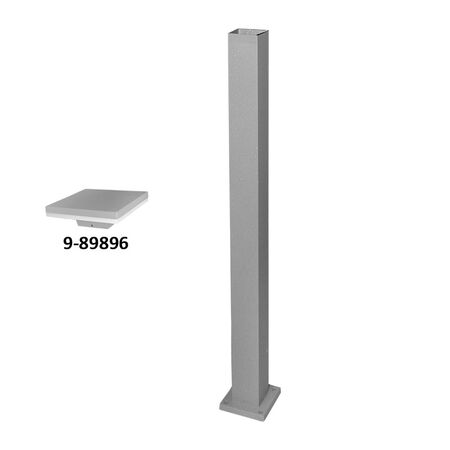 Aluminum square pillar base h95 for wall mounted aluminum Lighting fitting 9-89896 grey