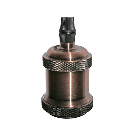 Aluminum lampholder E27 M10 red bronze with thread for rings