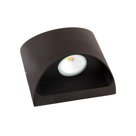 Wall mounted Oval Power led Aluminum lighting fitting 911 IP54 2cobx3W grain rust warm white