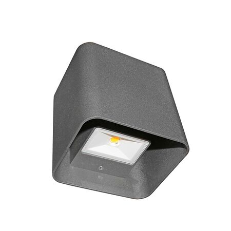 Wall mounted Cube Power led Aluminum lighting fitting 918 IP54 2cobx3W grey warm white