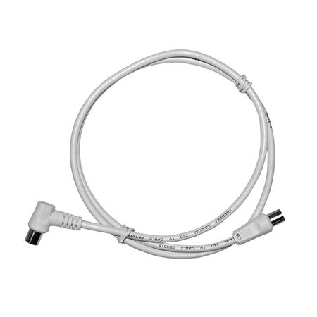 TV cable male to female (right angled) 5m white
