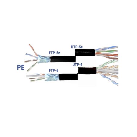 FTP cable CAT5e  4x2x24AWG PURE COPPER (CU) with PE jacket