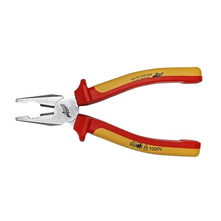 Plier VDE 1000V yellow-red handle 180mm