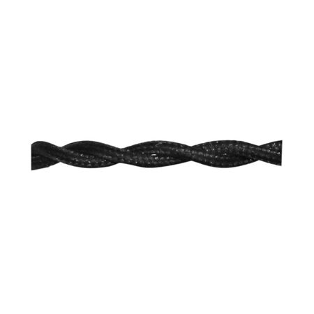 Textile flexible string cable 2x0.75mm² Black
