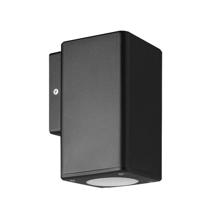 Wall mounted Plastic square Spot lighting fitting 76x76 GU10 IP54 black