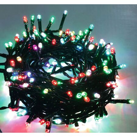200 mini LED string light-with program & static green cable RGB IP44