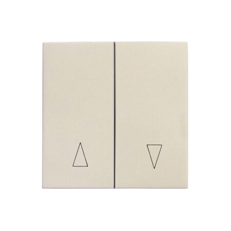 Shutter control switch 2way gangs beige, without mechanism, without frame