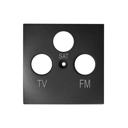 TV+SAT+FM front part anthracite, without mechanism, without frame