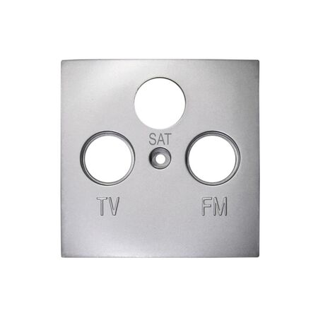TV+SAT+FM front part silver, without mechanism, without frame