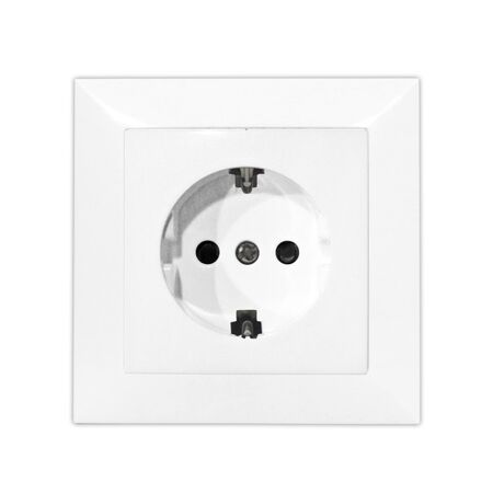 Complete Socket IP20 Schuko 16A 230V, with children protection White