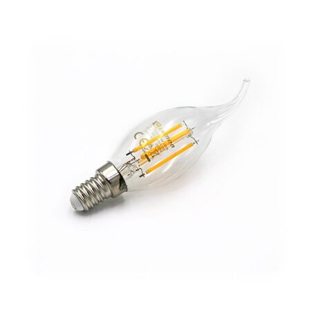 Led COG E14 Clear Candle With Tail 230V 6W Warm White