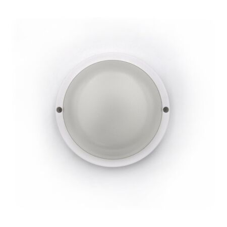 Led bulkhead ceiling mounted light round PP base, PC cover,IP54 8W Φ140x48mm 230V 4000k white