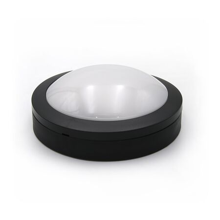 LED CEILING PC ROUND D:170MM 8W 3000K IP65 BLACK