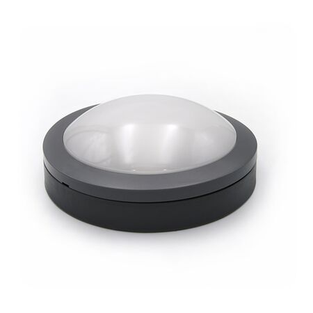 LED WALL CEILING PC ROUND D:170MM 8W 3000K IP65 GREY