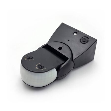 Wallmounted Infrared motion sensor flat shaped 220° 6A 230V black