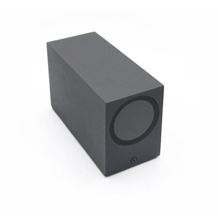 Outdoor Down Bright Wall Light wall mounted square 2XGU10 graphite
