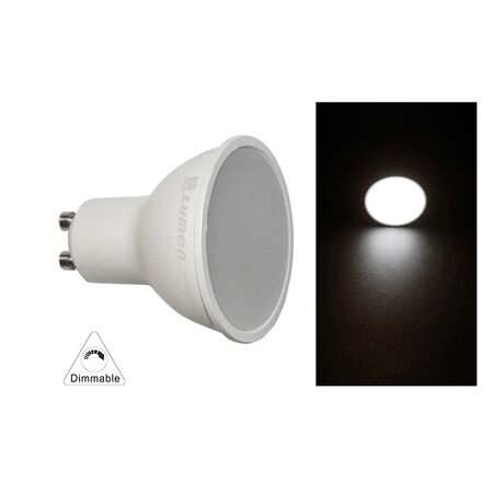 LED ΛΑΜΠΑ GU10 5W 230V 105° ΝΤΙΜΑΡΙΖΟΜΕΝΟ ΛΕΥΚΟ 4000Κ