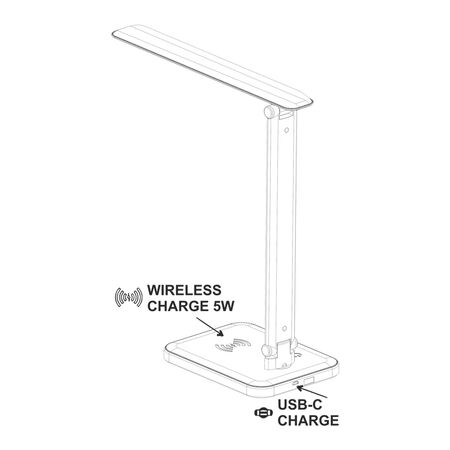 LED Desk Lamp 6W dimmable CCT,touch switch,charger,USB output with 5V/2A adapter