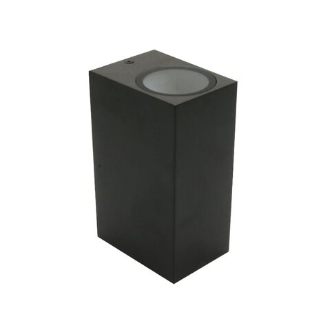 Outdoor Down Bright Wall Light wall mounted square 2XGU10 BROWN-GRAPHITE