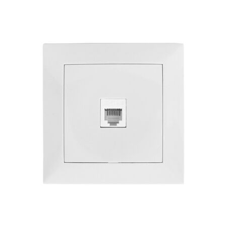 Complete Socket IP20 insert for telephone socket 1xRJ11(6/4) White