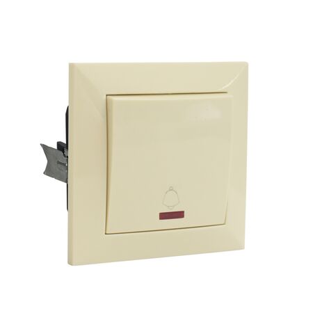 Complete Doorbell switch with light, 10A Beige